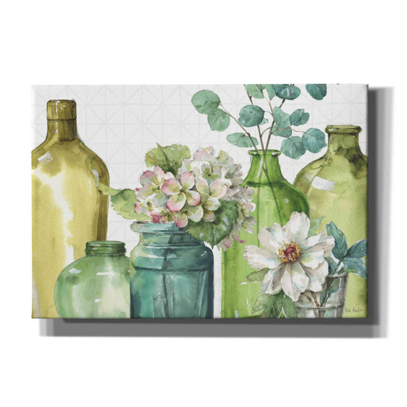 «Mixed Greens III» par Lisa Audit, art mural sur toile, H 18 po x l 26 po x P 0,75 po