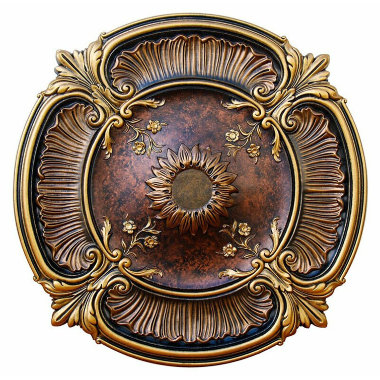 Spring Dreams 30" D Polyurethane Hand Painted Ceiling Medallion