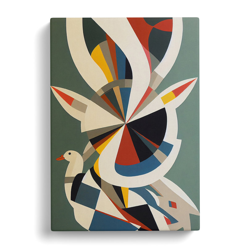 Goose Geometric - Wrapped Canvas, 60cm H x 40cm W x 3cm D