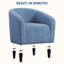 Fauteuil club tonneau en bois massif de 27 po de largeur-946097479