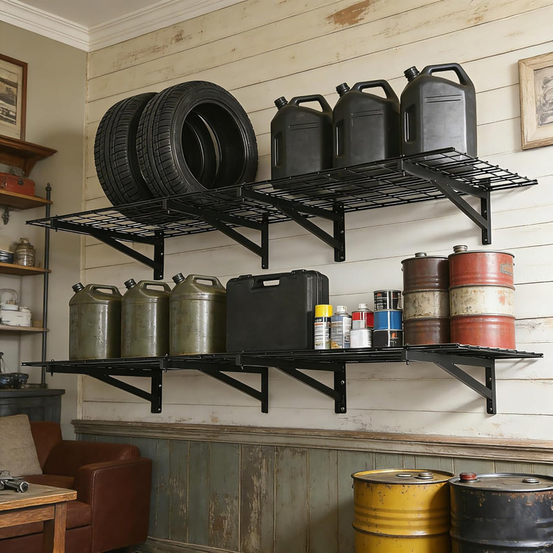 Ensemble de 4 tablettes murales robustes pour garage