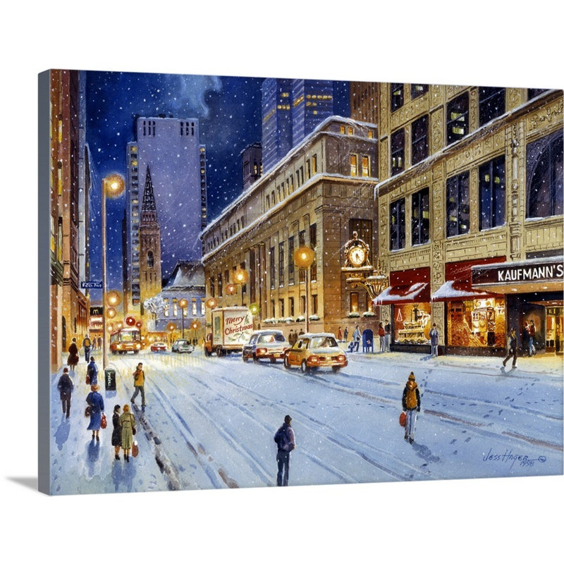 « kaufman clock » par jess hager, peinture sur toile, Toile tendue, H 36 po x l 48 po x P 1,25 po