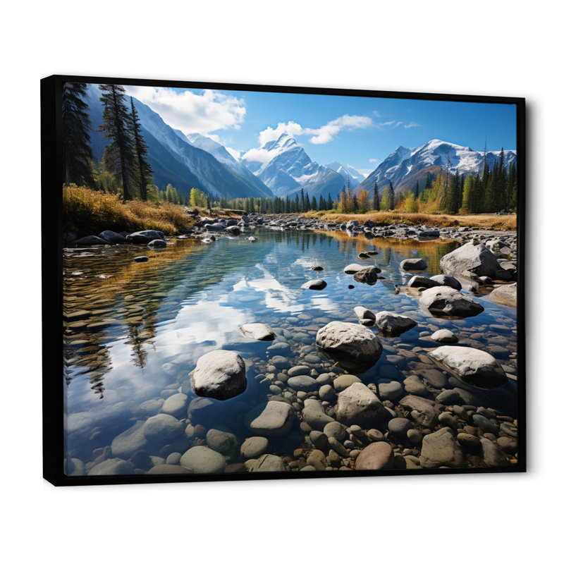 Canada Majestic Rockies II - impression, H 16 po x l 32 po x P 1 po, Cadre flottant noir