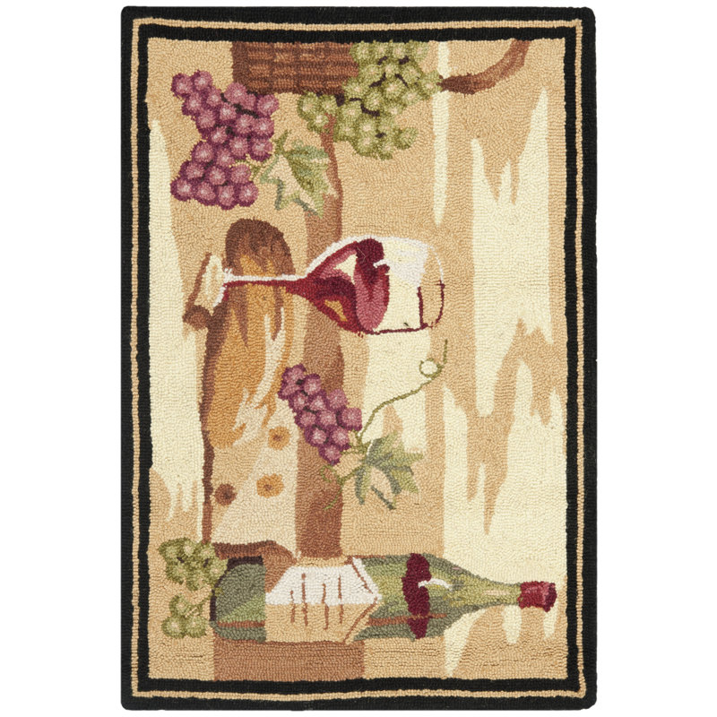Tapis en laine crocheté à la main Brayton, Rectangle 2 pi 9 po x 4 pi 9 po