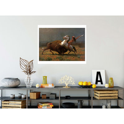 «The Last of The Buffalo» par Albert Bierstadt - Impression giclée
