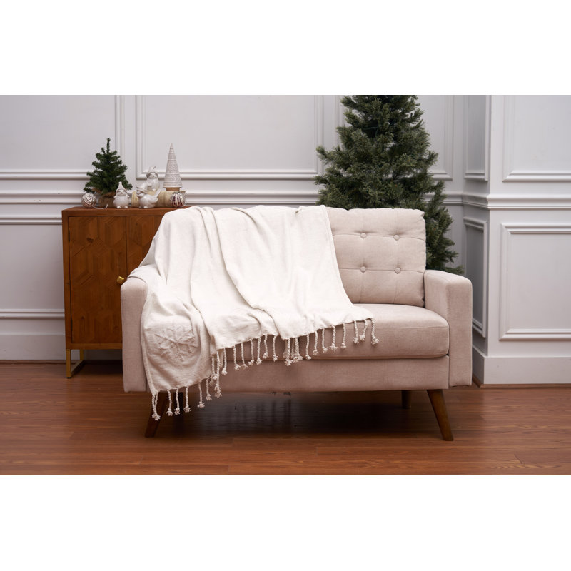 White Snowflake Throw Blanket