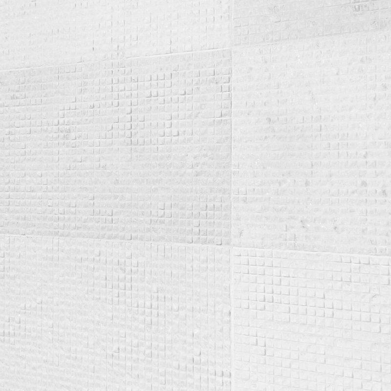 Rakestone 12x24 3D Honed Limestone Stone Tile, Bianco Ice White, Marble, Cube 3D