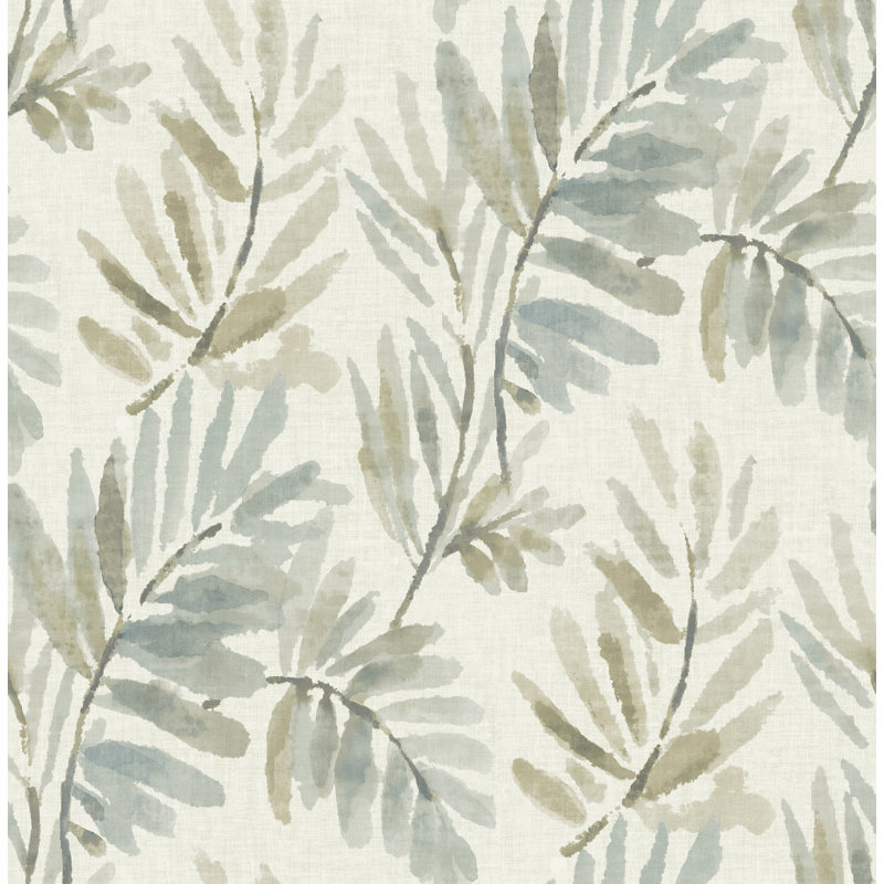 Papier peint Serenade Aqua Ferns, Vert clair