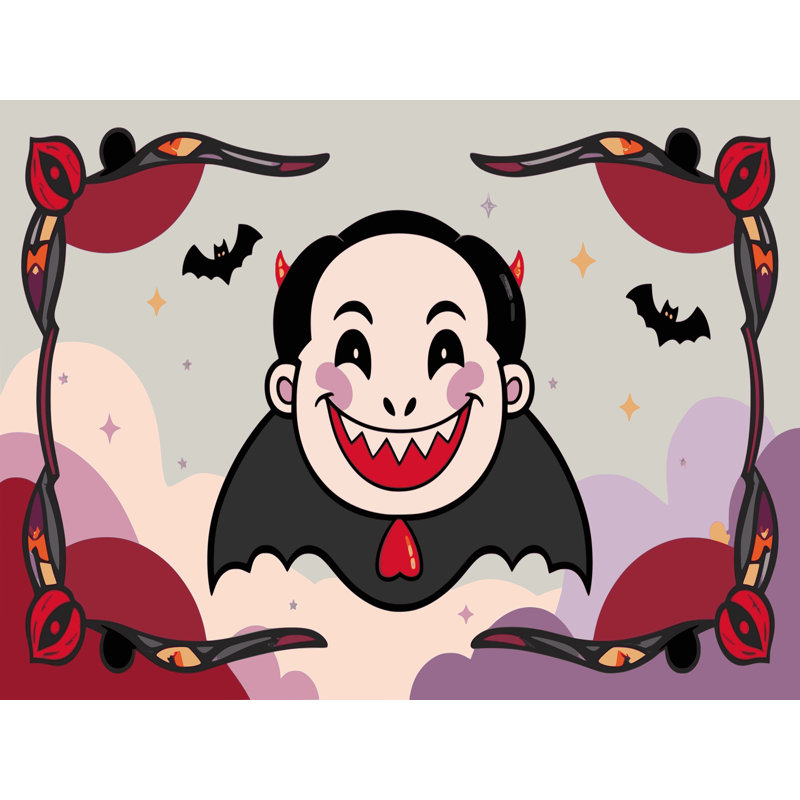 Tapis de vacances d'Halloween The Holiday Aisle®, Rectangle 6 pi x 9 pi