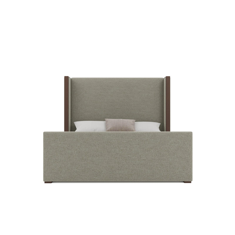 Irene Luxe Footboard Mid Bed, California King, Linen Latte
