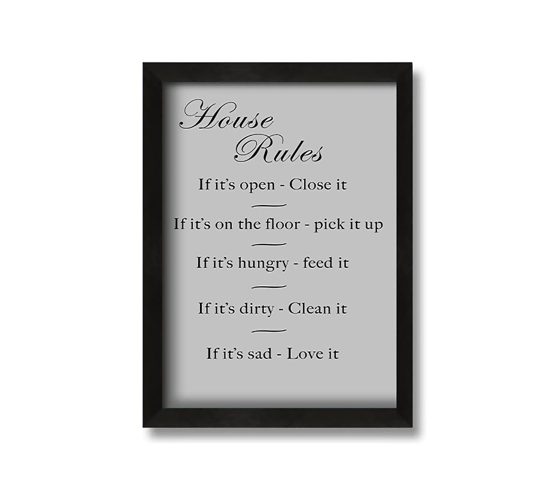 Leinwandbild House Rules 2