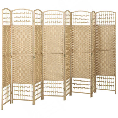 8 Panel Folding Room Divider Screen Privacy Screen Freestanding