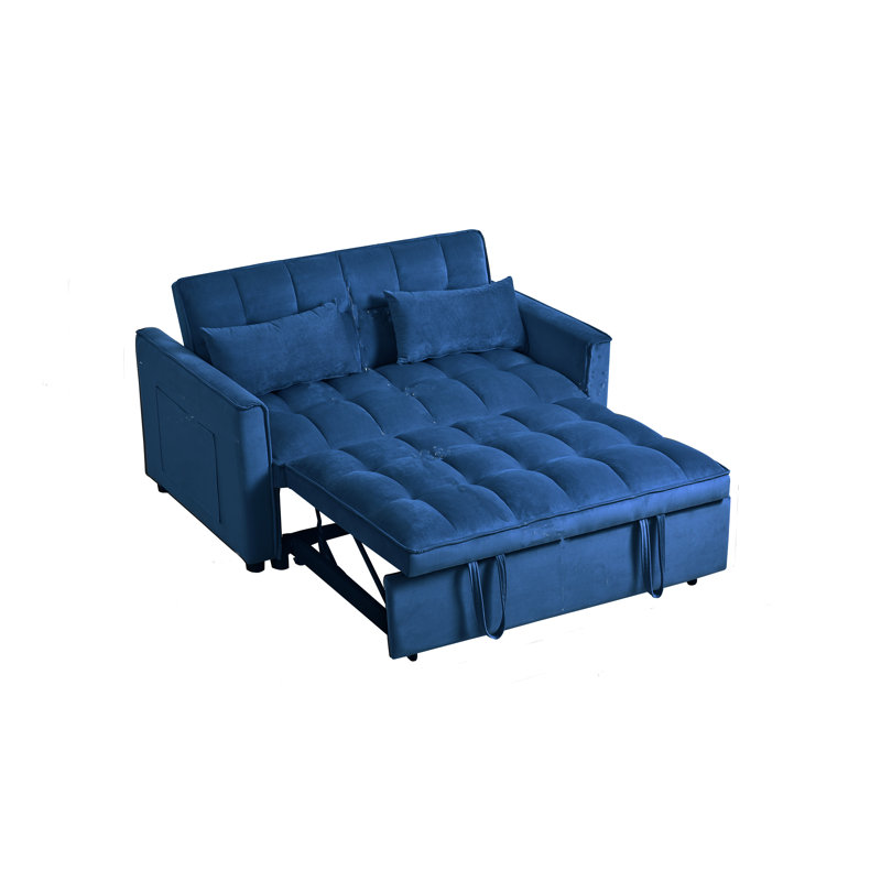 Canapé-lit convertible 3 en 1, canapé-lit moderne escamotable, dossier réglable, canapé-lit futon avec coussins et poches pour le salon