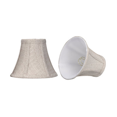 Abat-jour cloche en tissu texturé en faux lin de 5 po de couleur beige