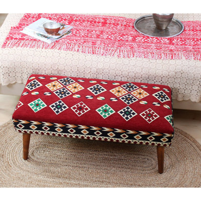 Parmele 91Cm Wide Rectangle Geometric Cocktail Ottoman
