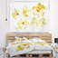 Fleurs brunes avec tapisserie d'ombre blanche Floral-28483942