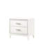 Table de chevet chic avec finition blanche - Structure stable avec tiroirs de rangement-1217185960