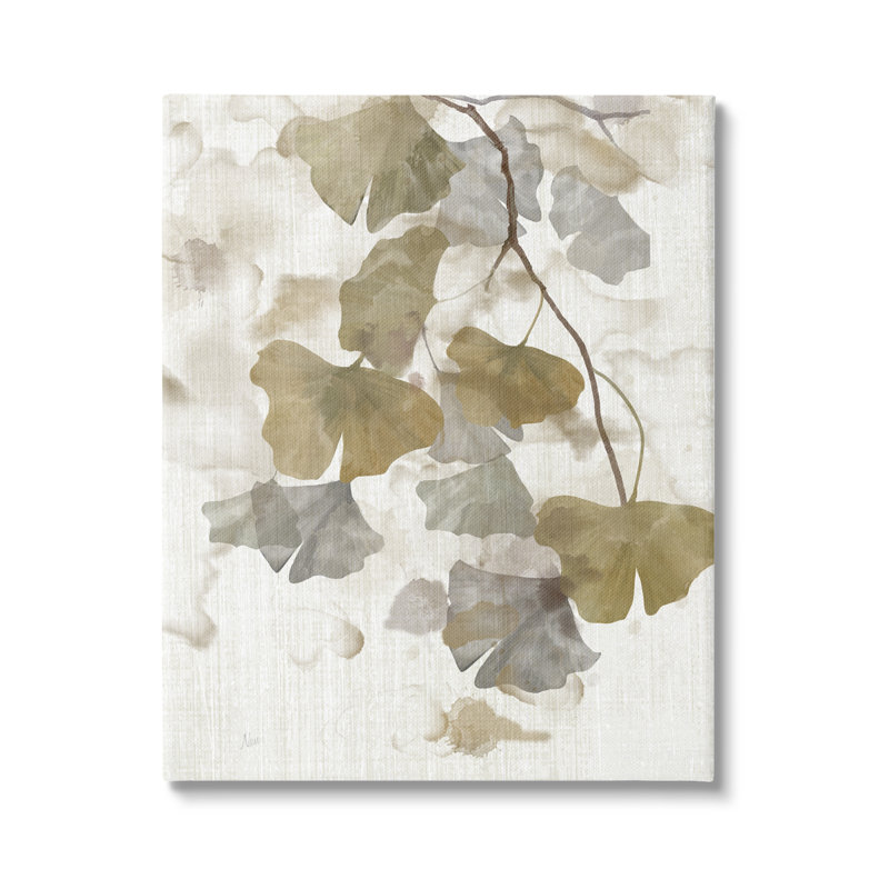 Feuilles de gingko neutres de Nan, H 30 po x l 24 po x P 1,5 po