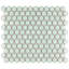 Feuille de mosaïque en porcelaine nid d'abeille 1 "x 1" Hudson