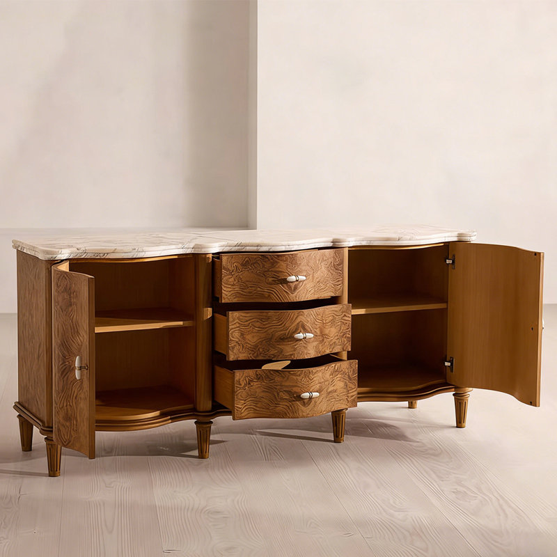 Retro Multifunctional Console Table, 31.5" H x 70.87" W x 19.69" D
