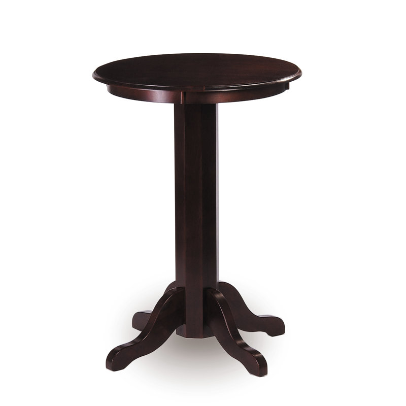 Maple Round Solid Wood Dining Table, Traditional Mahogany