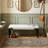 Solid Wood Upholstered Tufted Bench-462703100