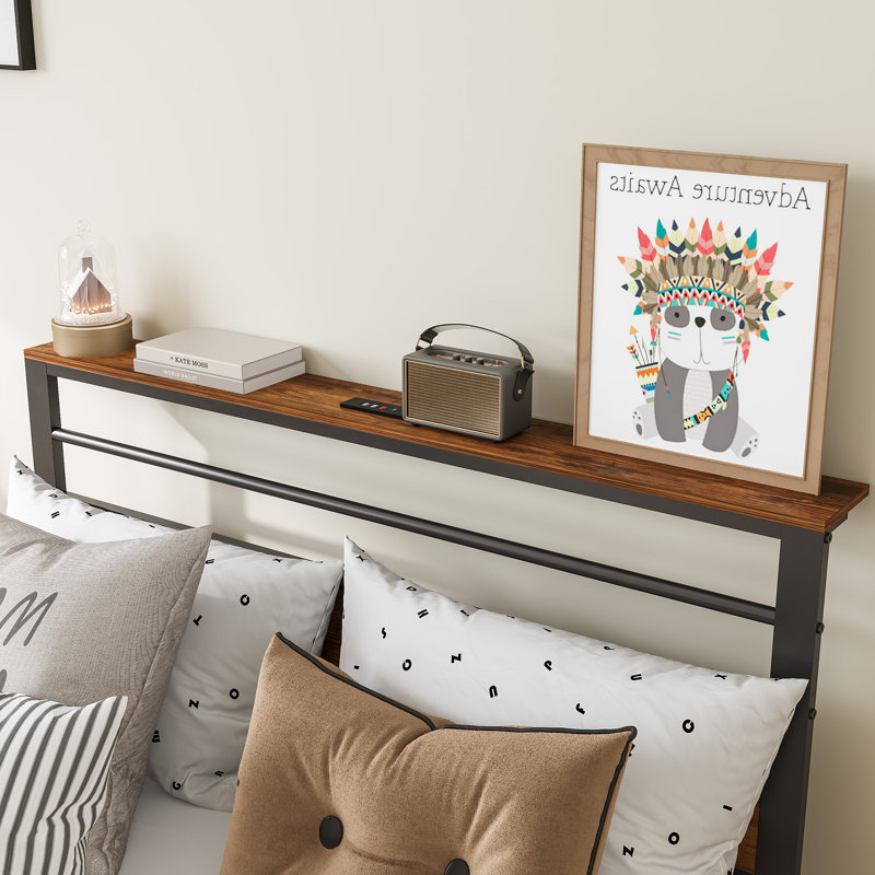 Queen Size Bed Frame With Drawers And Charging Station, Queen