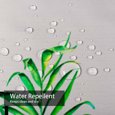 Aquarelle, flamant rose, fleurs tropicales, feuilles, Aloha gris, art animalier avec 12 crochets