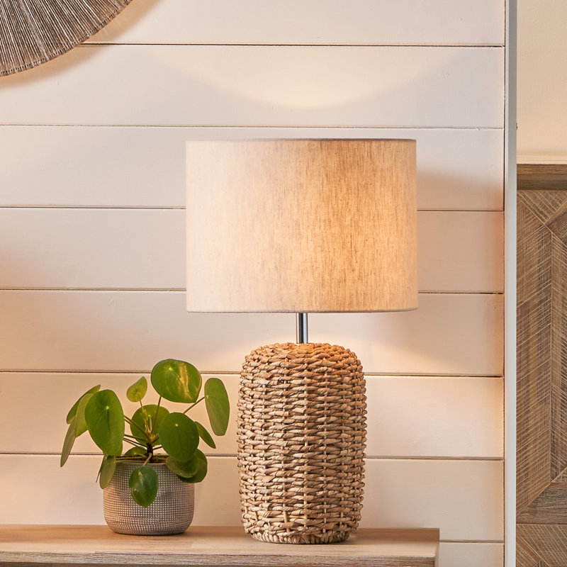 Acer Wicker/Rattan Table Lamp, 53cm H x 32cm W x 32cm D