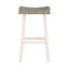 Tabourets de bar blanc et café, en bois massif, de 2, tabourets de limite de poids transitionnels en bois d'hévéa, finition à deux tons, support de 250 lb-1521822719-1521822717