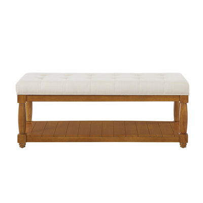 Upholstered Linen Bench