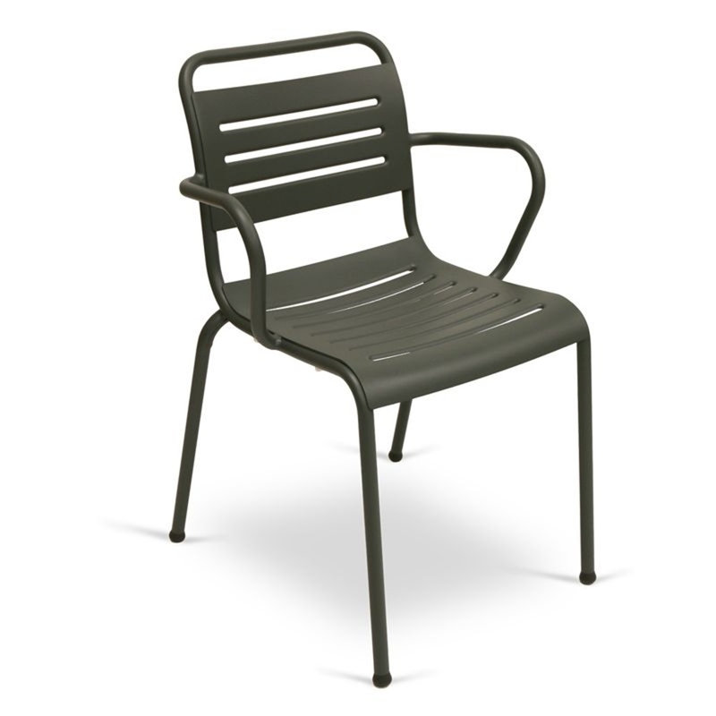 Chaise de salle à manger d'extérieur Ace, Gris