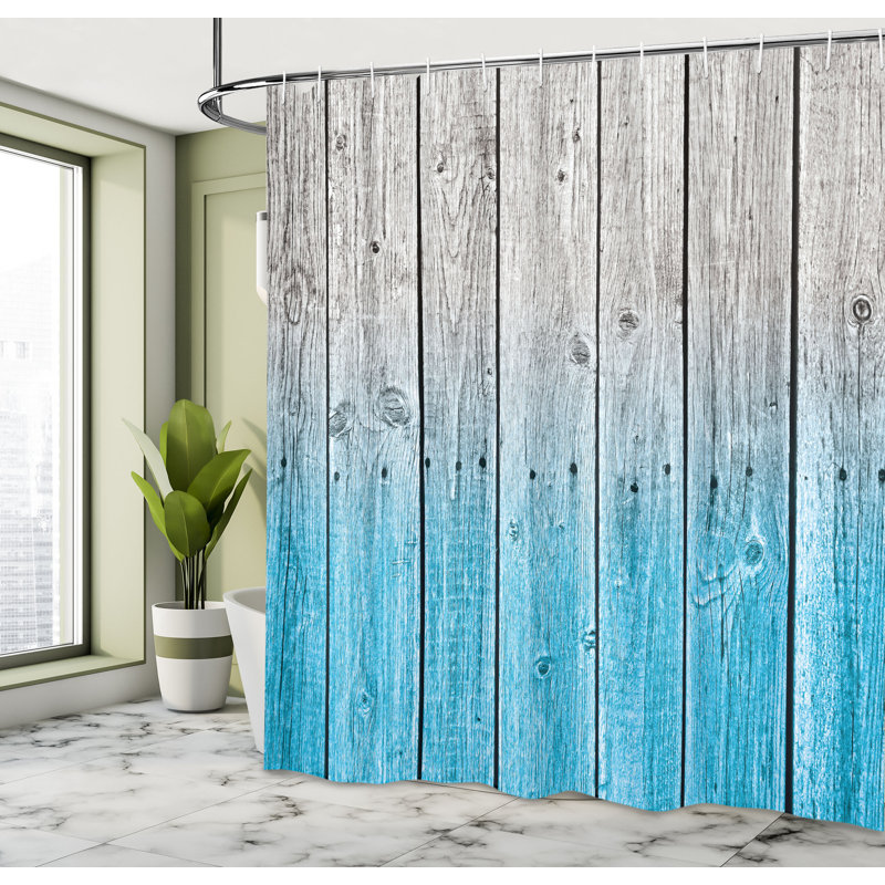 Shower Curtain with Hooks Included, 69"H x 70"W, Sky Blue