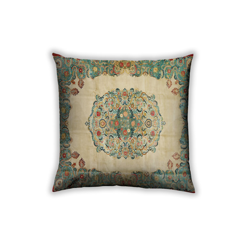Floral Throw Pillow, Microsuede