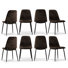 Upholstered Chenille Fabric Side Dining Chair (Set of 8)