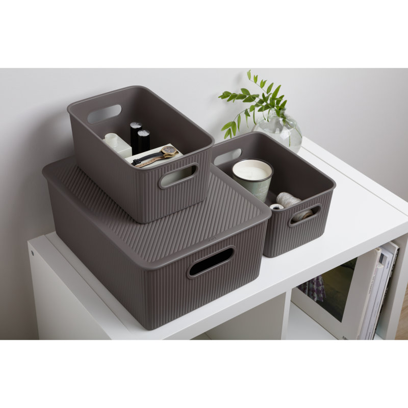 Cube en plastique, Brun, H 6,25 po x l 15 po x P 12 po