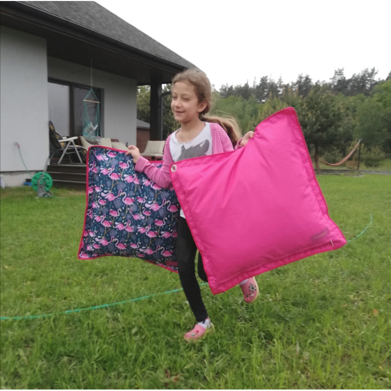 Indoor / Outdoor Square Throw Cushion, Pink