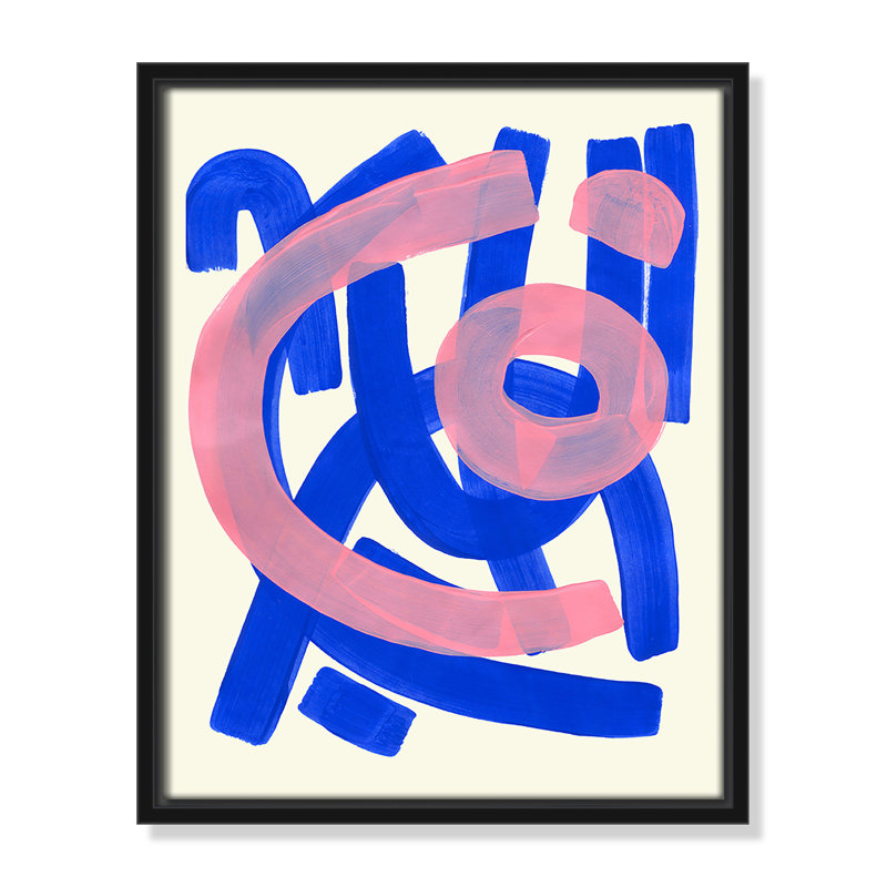 Impression Funky Beat par Haniff, Framed Canvas, L 12,5 po x H 15,5 po, Black Floater