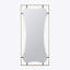 Miroir coquelicot 28 po x 1,5 po x 60 po avec cadre en métal doré