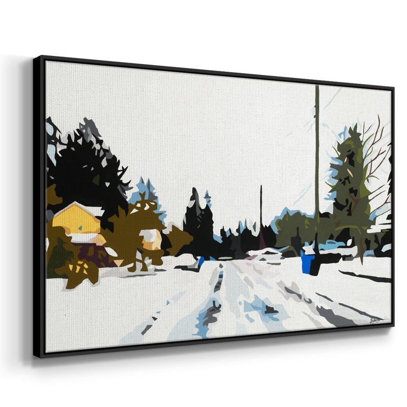 Hiver, reproduction sur toile encadrée, H 25 po x l 17 po x P 2 po, Noir