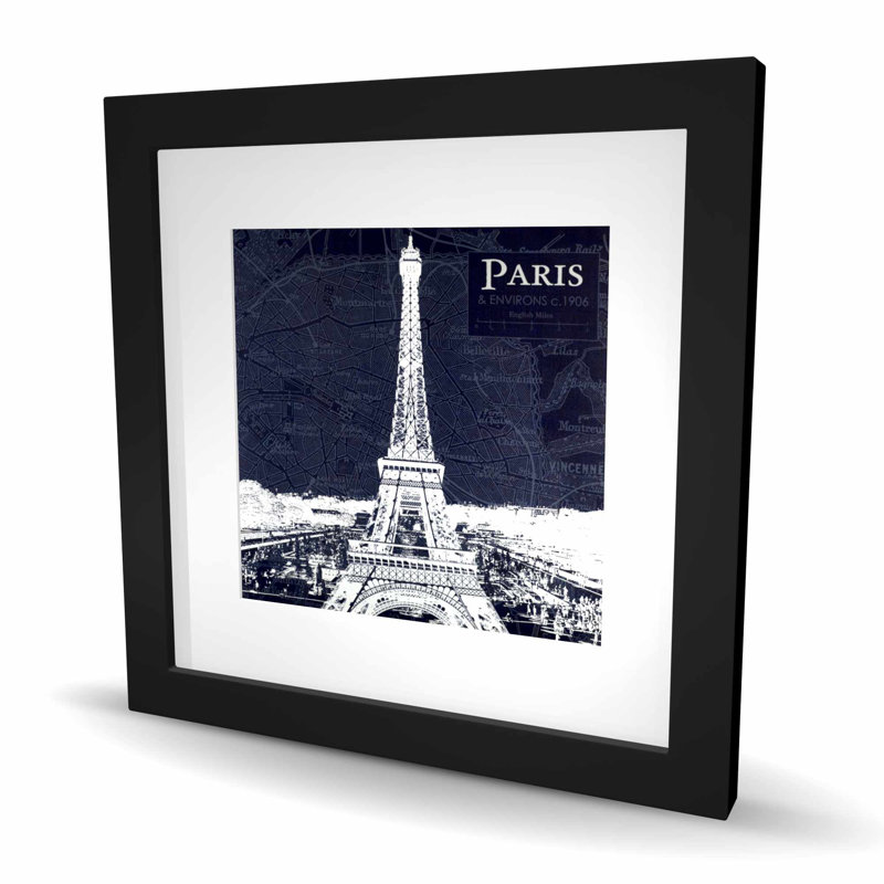 Imprimé bleu Paris et Tour Eiffel - décor de bureau rétro