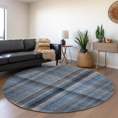 Premium Machine Washable Cerrito AMF548 Blue Rug