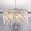 Lustre en cristal chromé avec frange circulaire perlée, glam moderne-1149009740