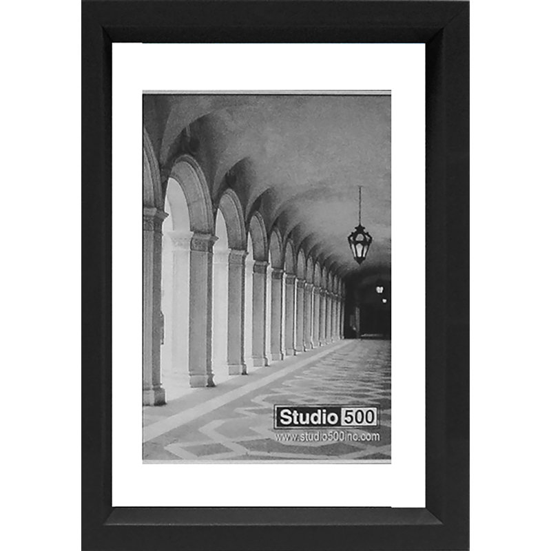 Cadre pour photo simple biseauté Koyande, Noir mat