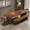 Brown Rectangular Solid Wood Dining Table