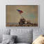 «Iwo Jima», drapeau rétro, scène historique, reproduction d'art sur toile, impression sur toile-120350414-120350416-120350417