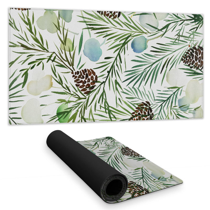 Pine cone pattern - 15.75"x31.50" Desk mat