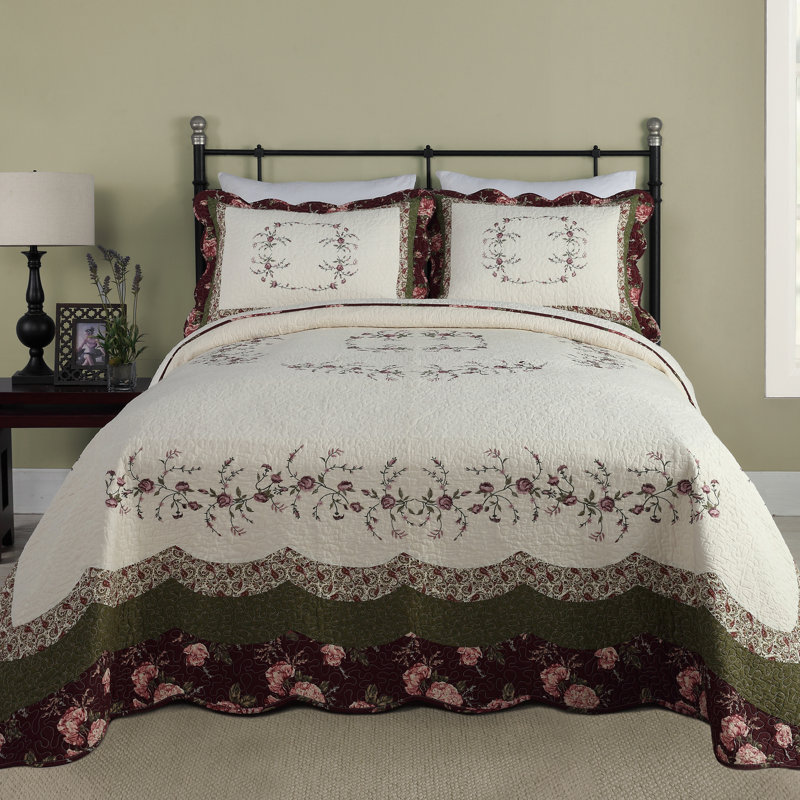 Brooke Embroidered Floral Single Pillow Sham, King