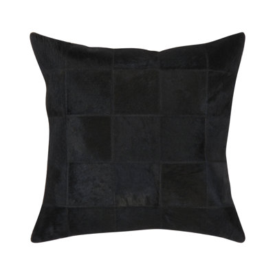 Safari Checkered Cowhide Throw Pillow