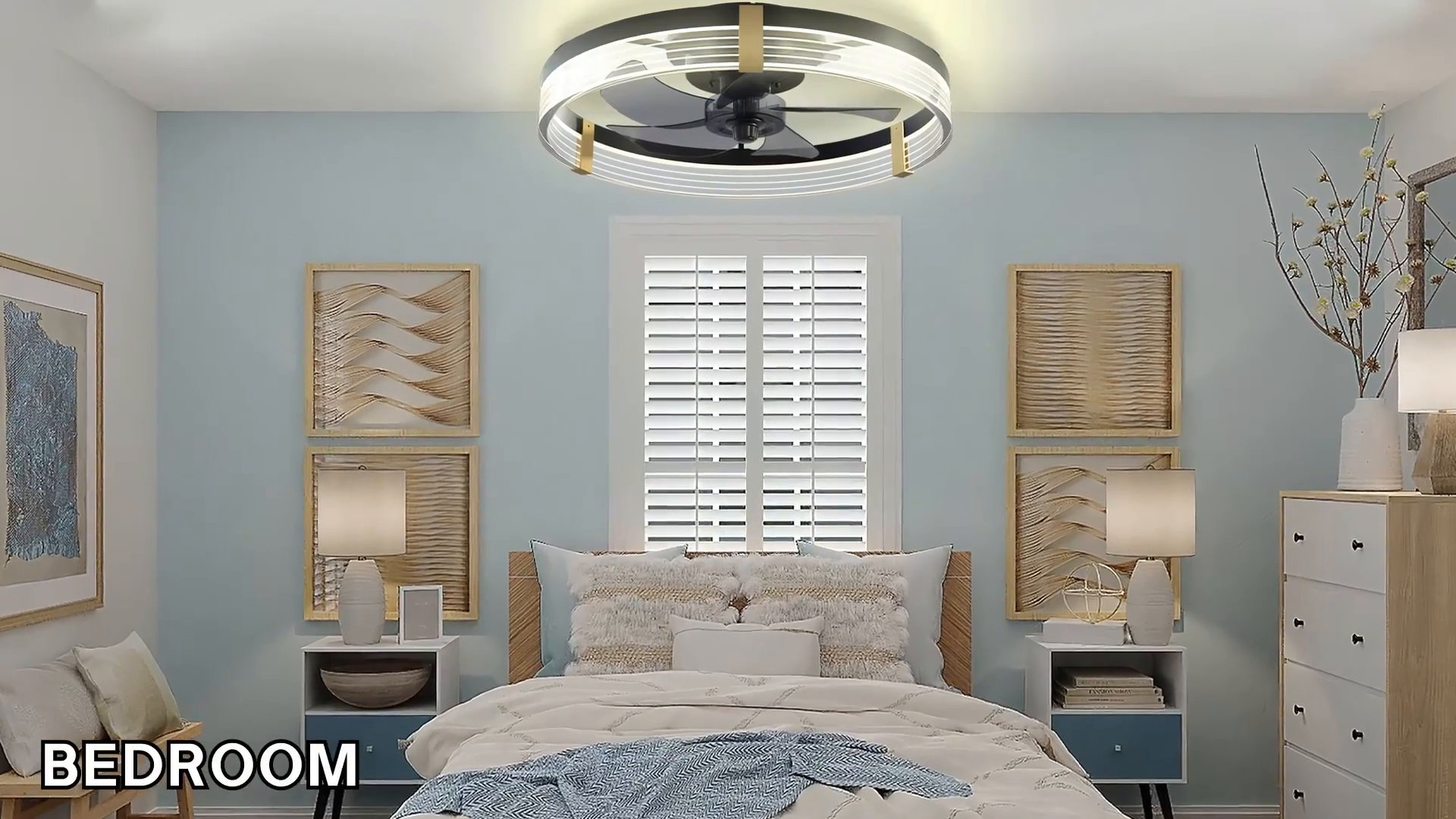The Best Ceiling Fans for Bedrooms by Size \u0026 Fan Feature | DelMarFans.com, image size:1920x1080